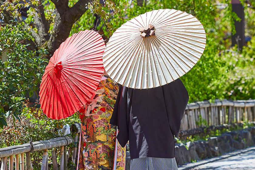 白川通-色打掛・番傘1
