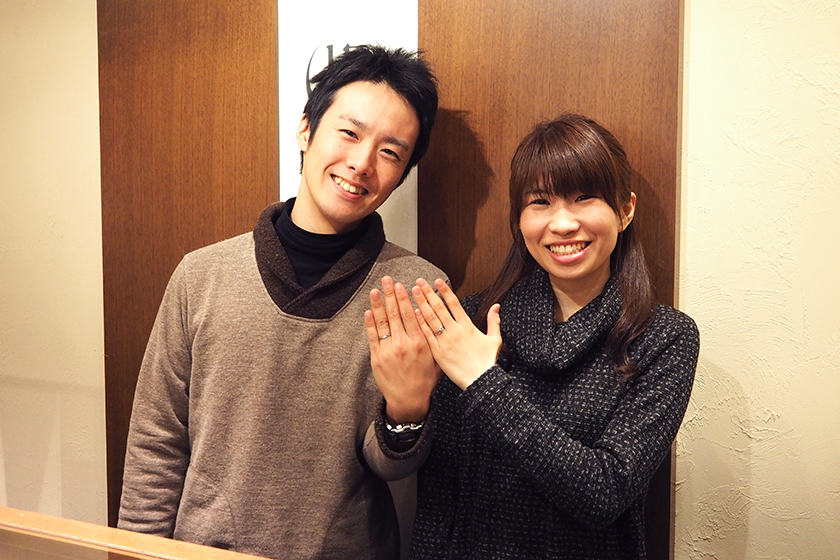 京都市北区の宏城様・菜津子様┃婚約指輪・結婚指輪