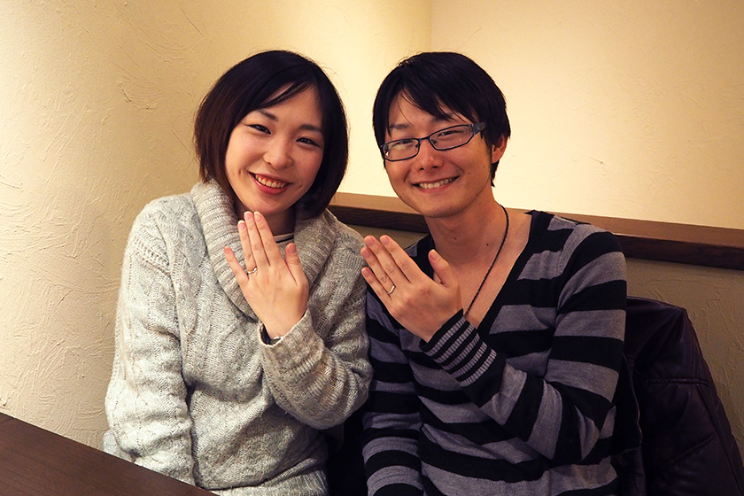 京都府向日市の祐城様・桐子様┃結婚指輪