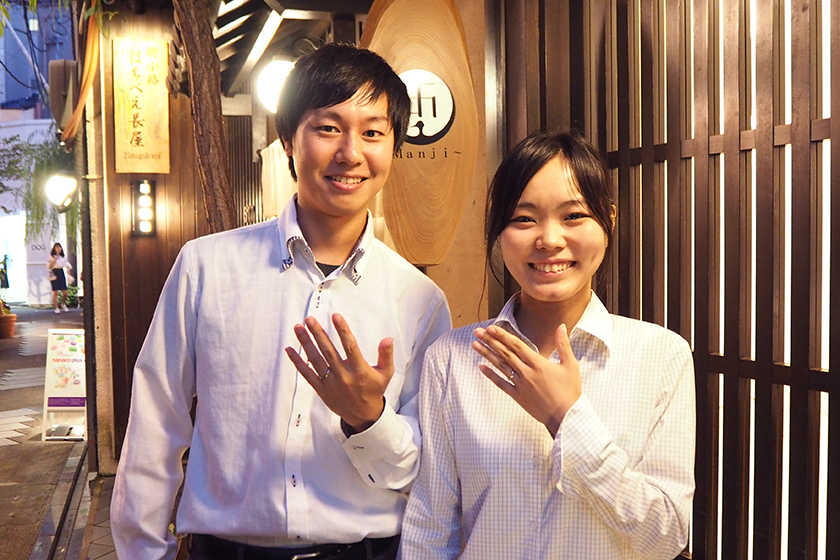 大阪市東住吉区の昌之様・有里様┃結婚指輪