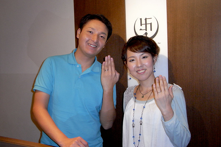 京都市伏見区の和也様・有希様┃結婚指輪