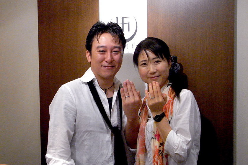 京都市中京区の諭様・順子様┃結婚指輪