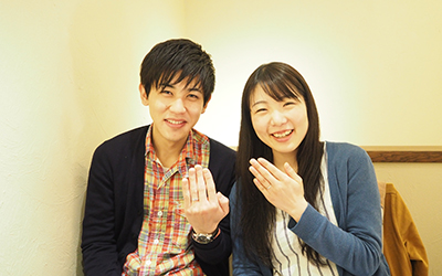 京都市左京区の心晴様・里佳様┃和風の結婚指輪