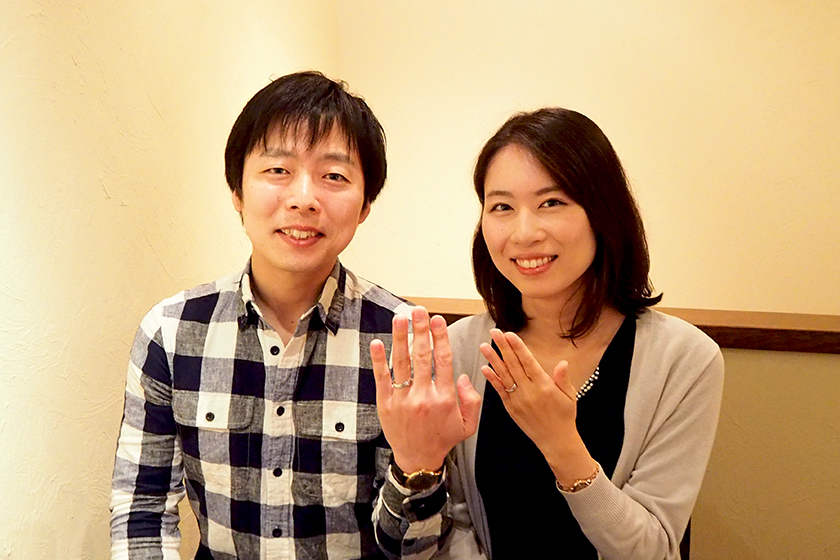 大阪市中央区のT様とA様┃婚約指輪・結婚指輪