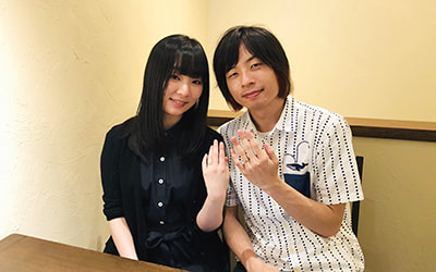 京都市伏見区の健太様・鈴菜様┃洗練された結婚指輪