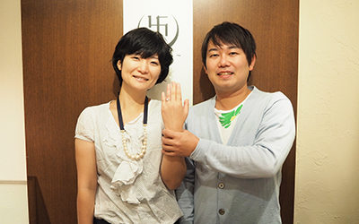 大阪市の準一様・裕子様┃和薫る婚約指輪と和灯る結婚指輪