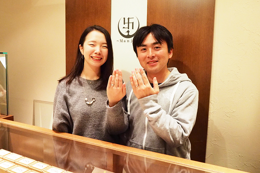 岐阜県高山の一史様・美保子様┃婚約指輪・結婚指輪