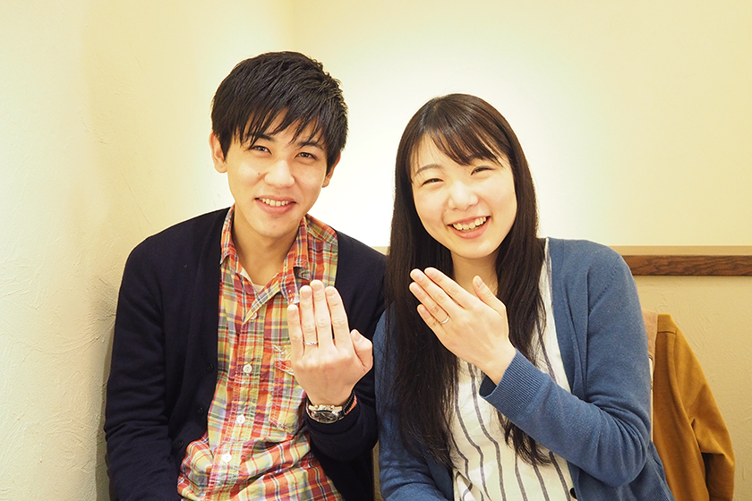 京都市左京区の心晴様・里佳様┃結婚指輪