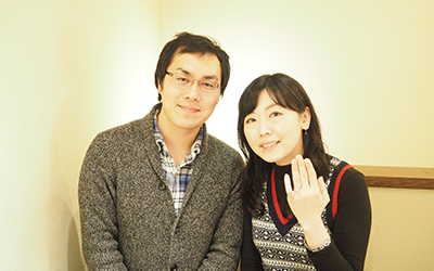 京都市伏見区の陽介様・裕子様┃婚約指輪・結婚指輪