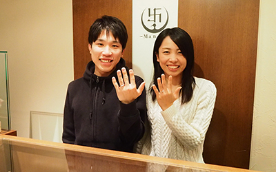 京都向日市の慎也様・綾香様┃婚約指輪＆結婚指輪