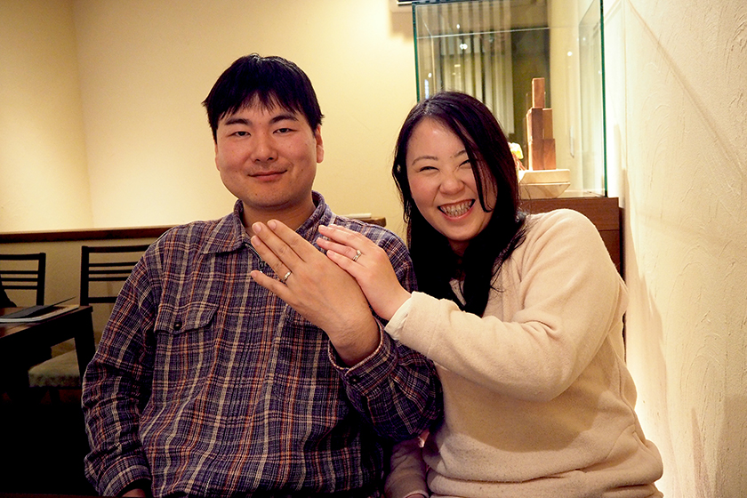 京都府京田辺市の洋平様・真奈美様┃婚約指輪・結婚指輪
