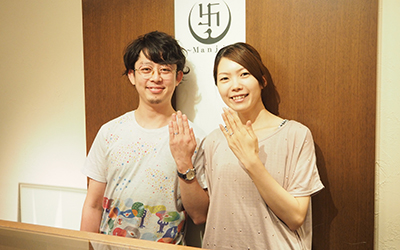 京都向日市の克基様・佳美様┃お誂え結婚指輪