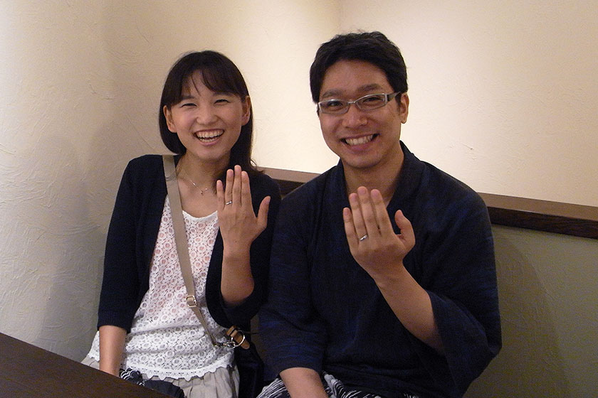 京都府長岡京の善信様・明子様┃結婚指輪