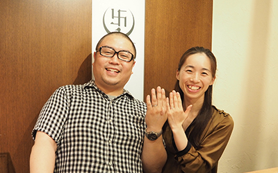 滋賀県大津市の寛様・ひろみ様┃似合う結婚指輪