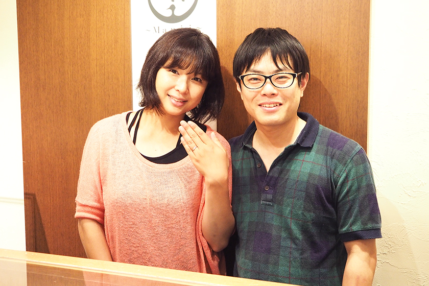 京都市右京区の良樹様・郁美様┃婚約指輪・結婚指輪