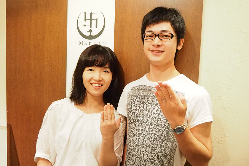京都市中京区の友佑様・美緒様┃結婚指輪
