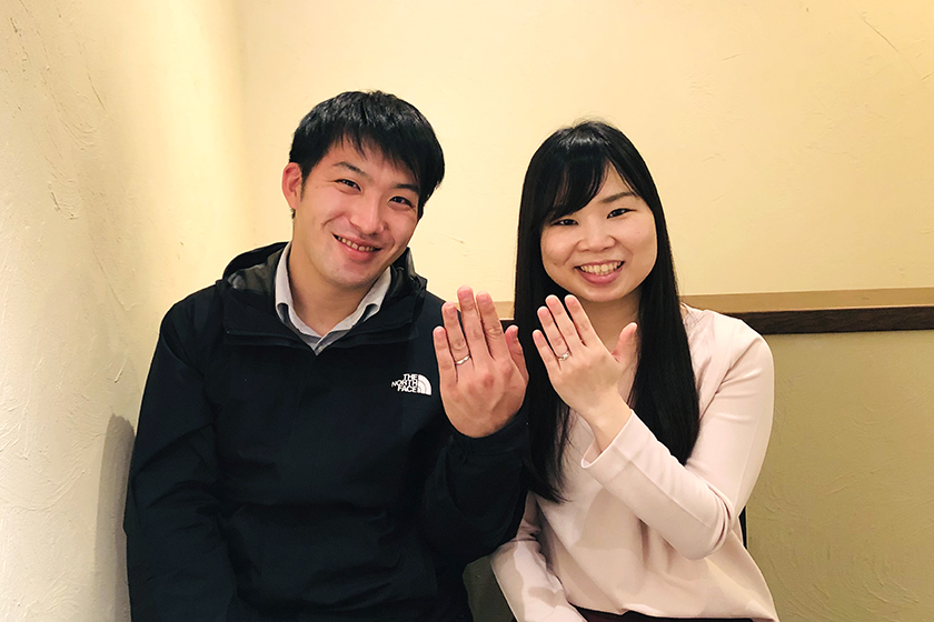 大阪府羽曳野市の拓海様・弥生様┃婚約指輪・結婚指輪