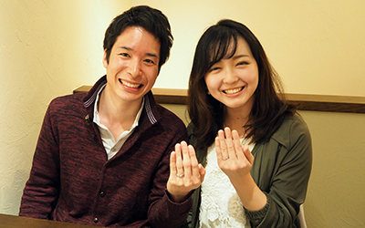 京都山科区の大樹様・睦世様┃センスの良い結婚指輪