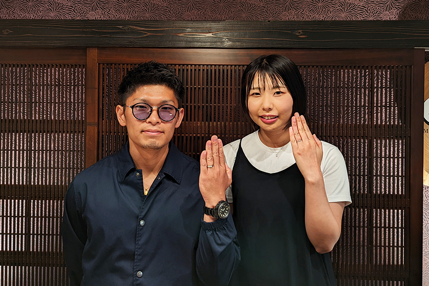 福井県坂井市のT様・S様┃結婚指輪