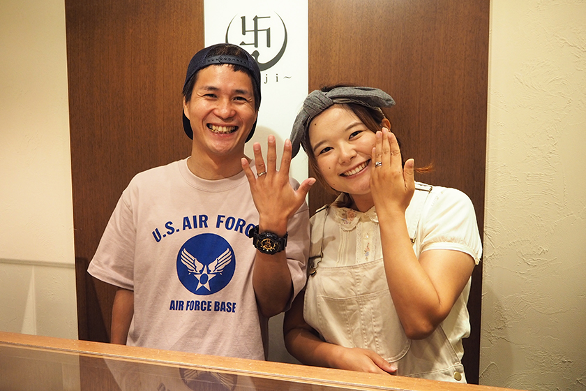 京都山科区の真史様・愛弓様┃婚約指輪・結婚指輪