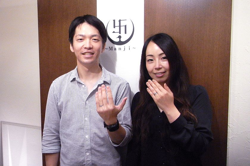 京都市南区の浩光・麻衣様┃婚約指輪・結婚指輪