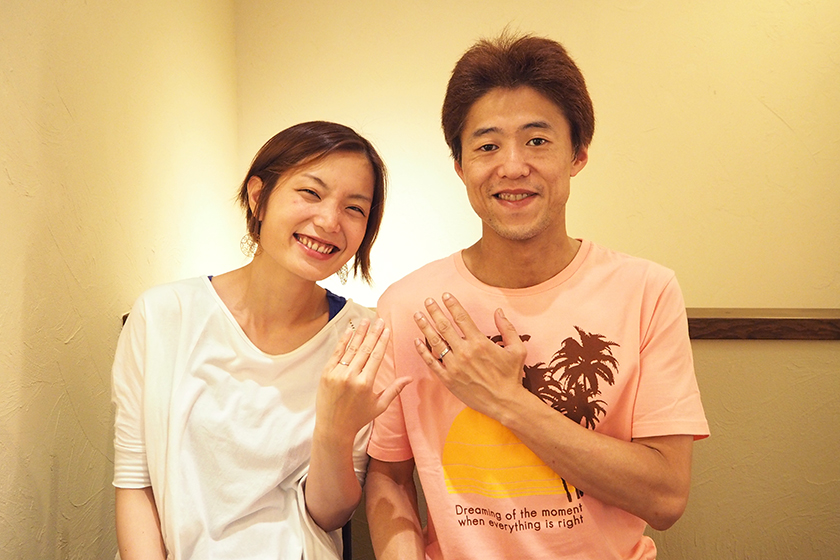 京都市伏見区の裕之様・美香様┃結婚指輪