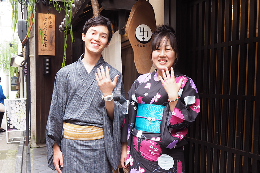 岡山県の拓馬様・裕美様┃婚約指輪・お誂え結婚指輪