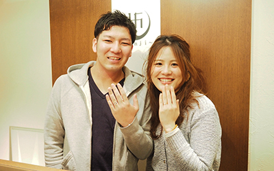 大阪府豊中市のS様・M様┃デザイナーと話せる結婚指輪