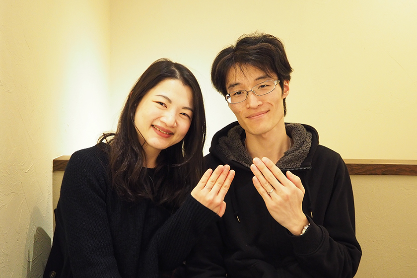 京都市伏見区の祐治様・恵里様┃結婚指輪
