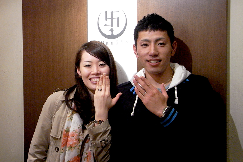 京都市上京区の貴之様・理沙様┃婚約指輪・結婚指輪