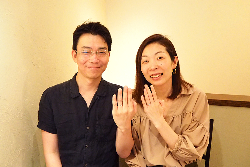 大阪市中央区の敬介様・範子様┃結婚指輪