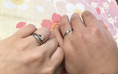 京都市中京区のK様・M様┃婚約指輪＆結婚指輪