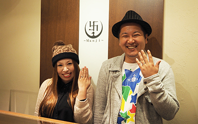 滋賀県栗東市の俊様・最稚様┃婚約指輪・結婚指輪