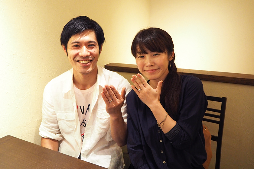 京都西京区の和之様・麻美様┃結婚指輪