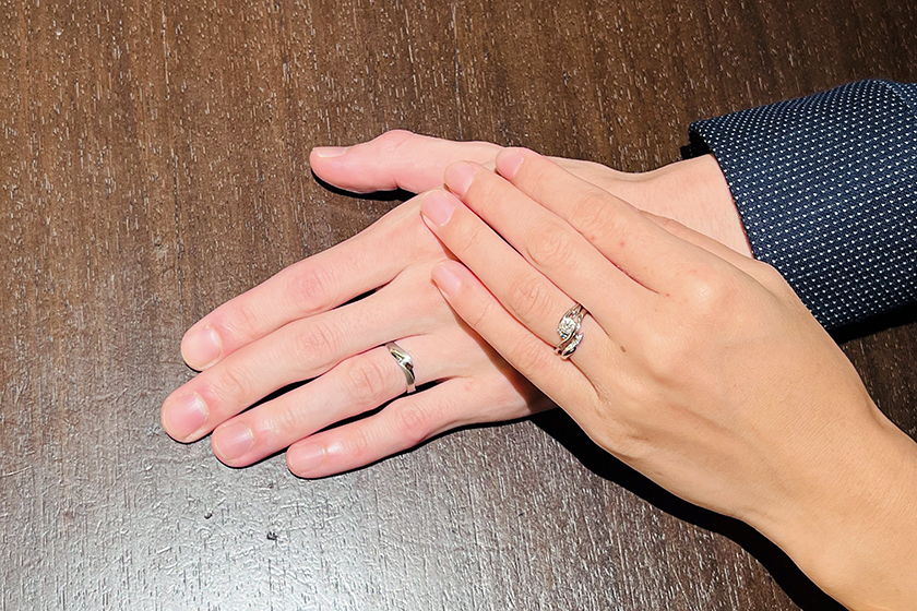 京都市伏見区のT様・A様|婚約指輪・結婚指輪