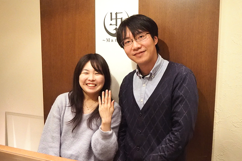 大阪府高槻市の健一朗様・結衣様┃婚約指輪