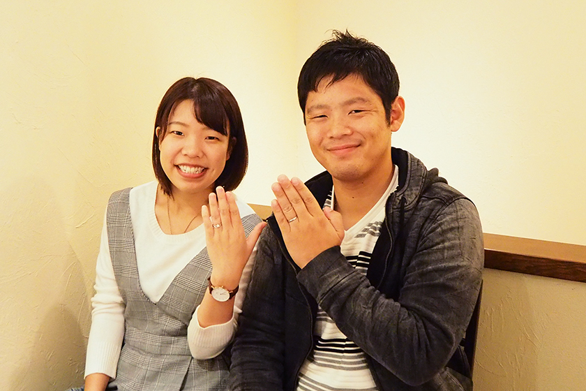 京都伏見の優佑様・明香様┃婚約指輪・結婚指輪