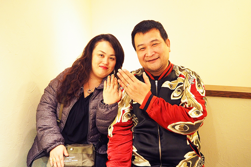 京都市伏見区の泰治様・美津子様┃結婚指輪
