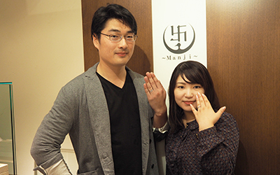 滋賀県東近江市の拓磨様・さくら様┃一目惚れする婚約指輪と結婚指輪