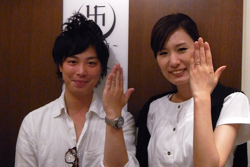 京都市下京区の庸平様・育美様┃婚約指輪・結婚指輪