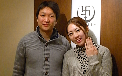 滋賀県草津市の康雄様・愛様┃婚約指輪＆結婚指輪