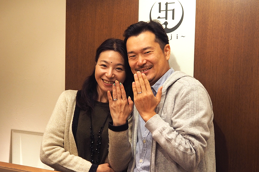 大阪市東淀川区の泰高様・裕子様┃婚約指輪・結婚指輪