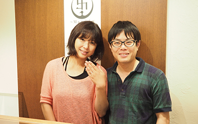 京都市右京区の良樹様・郁美様┃他には無い婚約指輪と幸せになる結婚指輪