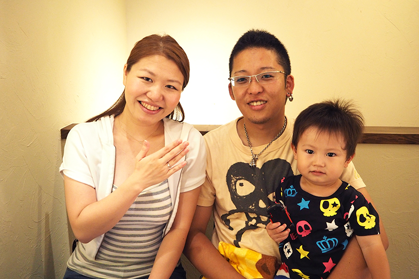 京都市山科区の聡様・咲様・颯悟くん┃婚約指輪