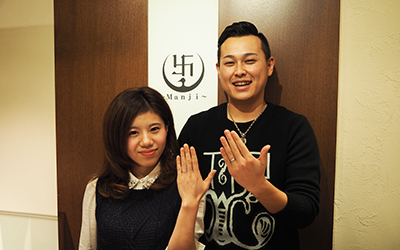 滋賀県野洲市の善規様・杏未様┃感動する結婚指輪