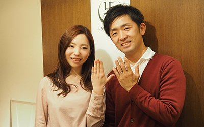 滋賀県野洲市の哲也様・舞様┃結婚指輪