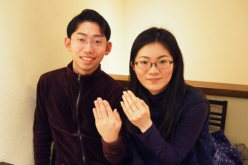 京都府長岡京市の海様・奈津美様┃結婚指輪