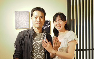 滋賀県高島市の弘樹様・生誉様┃婚約指輪＆結婚指輪