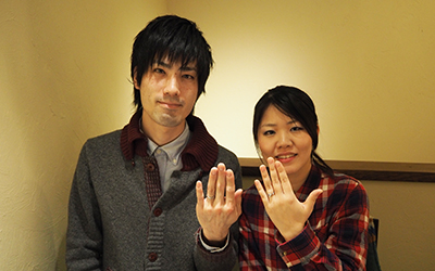 滋賀県栗東市の徹様・のどか様┃運命の婚約指輪と結婚指輪