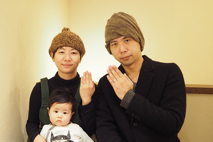 京都市中京区の尚登様・紀子様┃お誂え結婚指輪